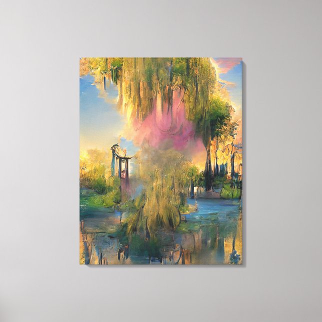  Willow tree of the future at sunset   Canvas Print (Front)