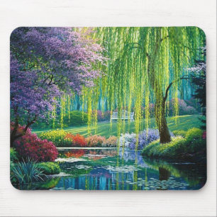 Willow Tree Over the Water Fine Art Mouse Pad