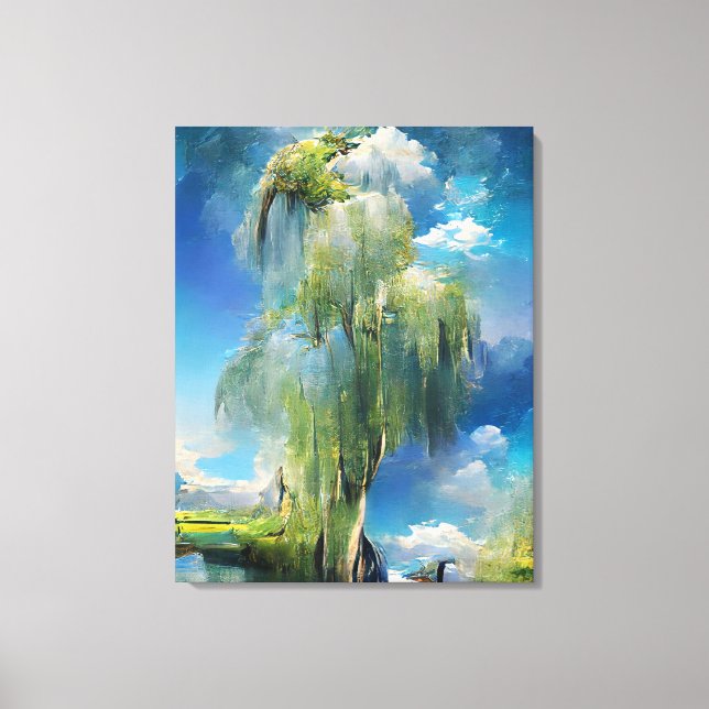 Willow tree to the sky Abstract Canvas Print (Front)