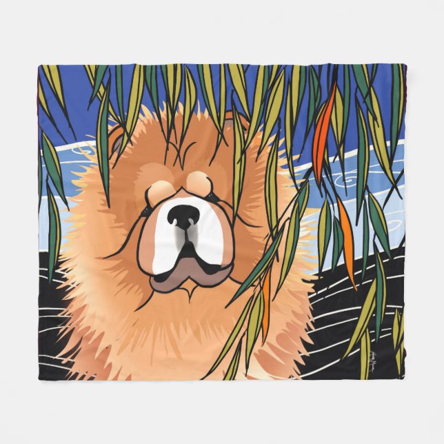 WILLOW WIND - Chow Fleece Blanket (Front (Horizontal))