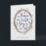 Willow Wreath Holiday Greeting Card<br><div class="desc">Send elegant,  personalized Christmas greetings with these beautiful willow wreath holiday cards!</div>