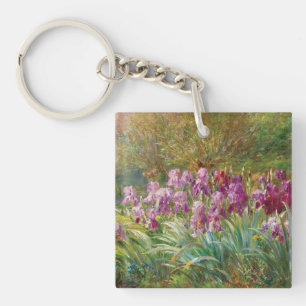 Willows and Irises by a Creek Keychain