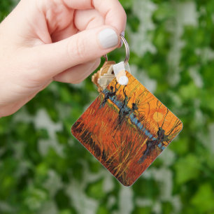 Willows at Sunset by Vincent van Gogh Keychain