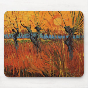 Willows at Sunset by Vincent van Gogh Mouse Pad