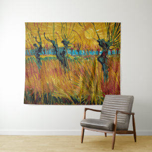 Willows at Sunset Van Gogh Tapestry