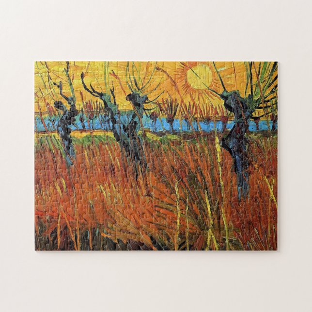 Willows at Sunset,Vincent van Gogh Jigsaw Puzzle (Horizontal)