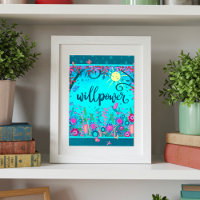 Willpower Stylish Fun Floral Blue Inspirational