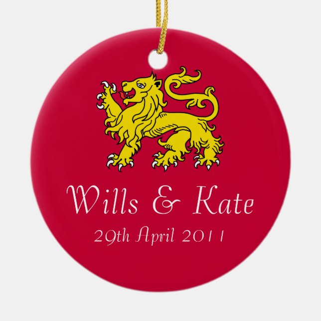 Wills And Kate Royal Wedding Ornament (Front)