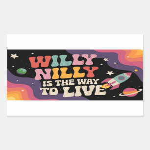 Willy Nilly is the way to live vintage Sticker
