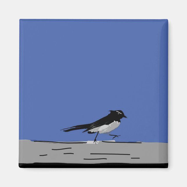 Willy Wagtail Magnet (Front)