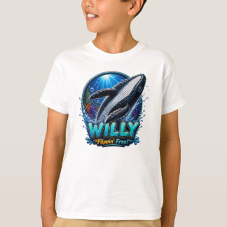 Willy Whale – Flippin’ Free. Funny T-Shirt