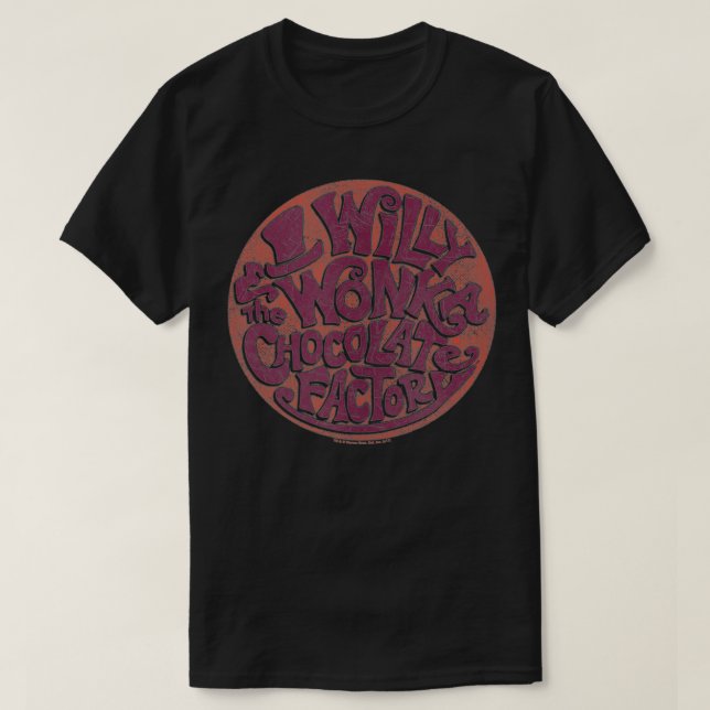 Willy Wonka and the Chocolate Factory Circle Logo  T-Shirt (Design Front)