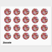 Willy Wonka Candy Pattern Classic Round Sticker (Sheet)