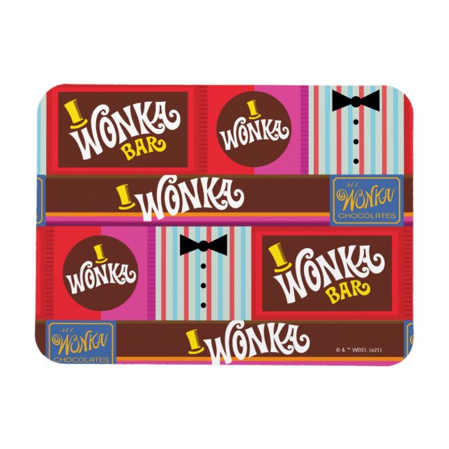 Willy Wonka Candy Pattern Magnet (Horizontal)