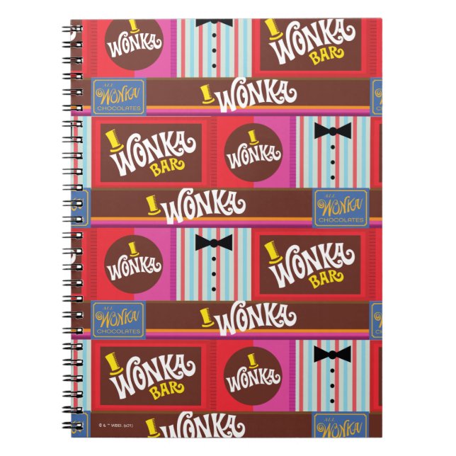 Willy Wonka Candy Pattern Notebook (Front)