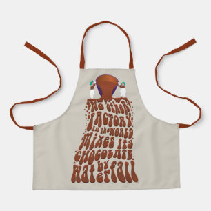 Willy Wonka Chocolate Waterfall Typography Apron