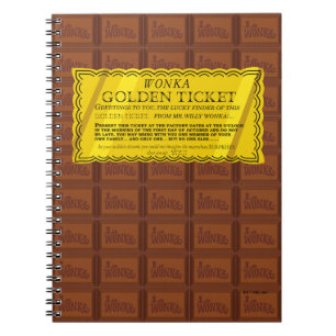 Willy Wonka Golden Ticket Notebook