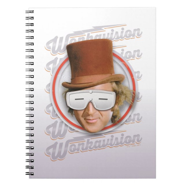 Willy Wonka in Wonkavision Goggles Notebook (Front)