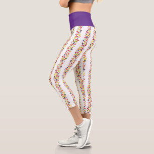 Willy Wonka Lickable Wallpaper Pattern Capri Leggings