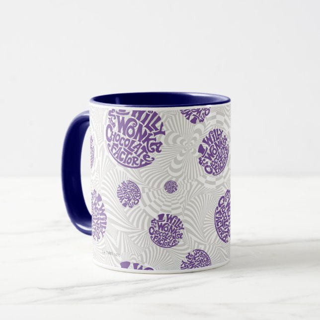 Willy Wonka Logo Psychedelic Graphic Mug (Front Left)