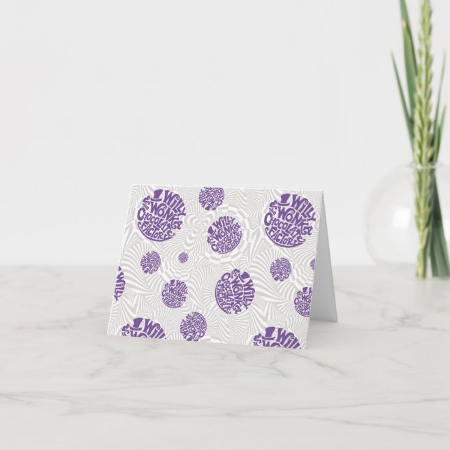 Willy Wonka Logo Psychedelic Graphic Note Card (Front)