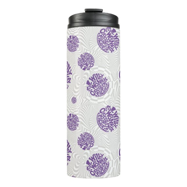 Willy Wonka Logo Psychedelic Graphic Thermal Tumbler (Front)
