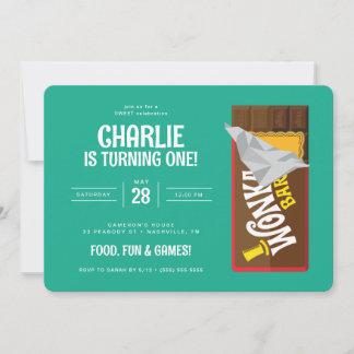 Willy Wonka & the Chocolate Factory Birthday Invitation