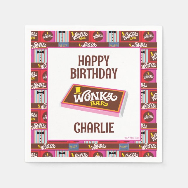 Willy Wonka & the Chocolate Factory Birthday Napkin (Front)