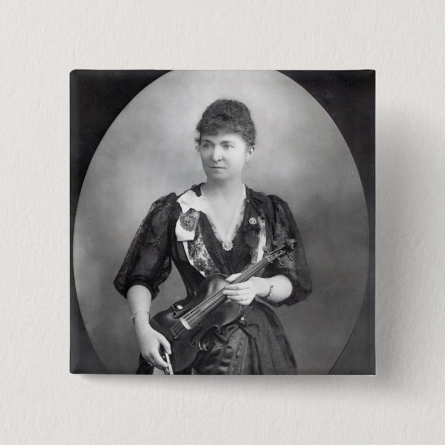 Wilma Norma Neruda, Lady Halle 2 Inch Square Button (Front)