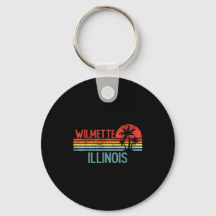 Wilmette Illinois Funny Usa City Trip Home Roots  Keychain