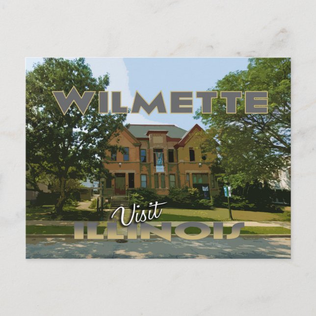 Wilmette, Visit Illinois Postcard (Front)
