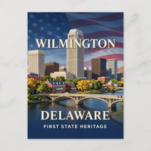 Wilmington Delaware River City Heritage Postcard