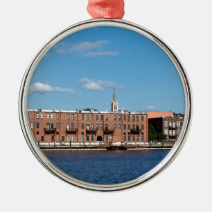 Wilmington NC Riverfront Metal Ornament