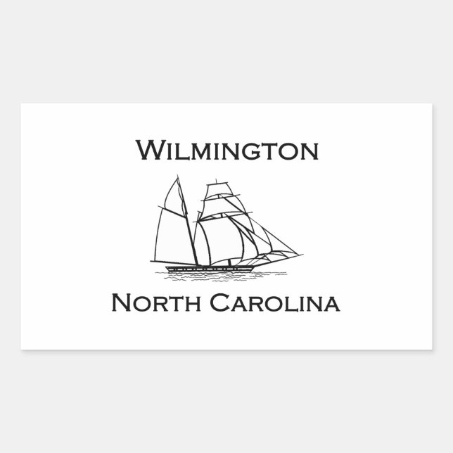 Wilmington North Carolina Tall Ship Sticker (Front)