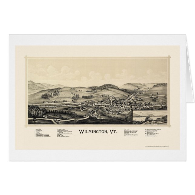 Wilmington, VT Panoramic Map - 1891 (Front Horizontal)
