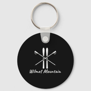 Wilmot Mountain Illinois Ski Skiing Poles Winter V Keychain