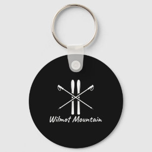 Wilmot Mountain Illinois Ski Skiing Poles Winter V Keychain