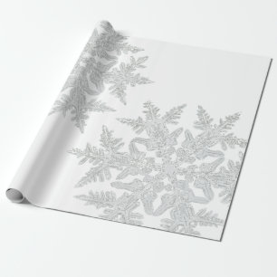 WILSON BENTLEY SNOWFLAKE ON WHITE WRAPPING PAPER