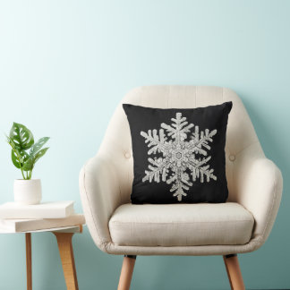 Wilson Bentley's Snowflake  Throw Pillow