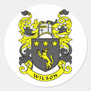 WILSON Coat of Arms Classic Round Sticker