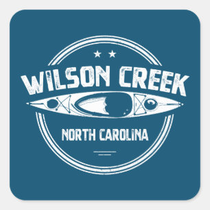 Wilson Creek North Carolina Kayaking Square Sticker