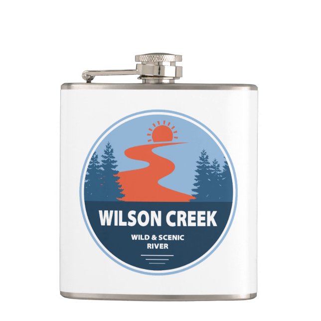 Wilson Creek Wild And Scenic River North Carolina Hip Flask (Front)