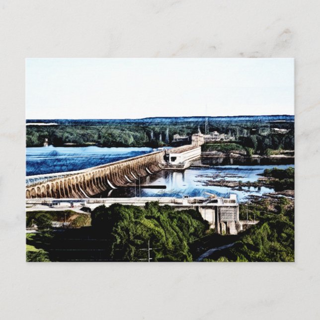 Wilson Dam - Alabama Postcard (Front)
