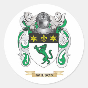 Wilson Family Crest (Coat of Arms) Classic Round Sticker