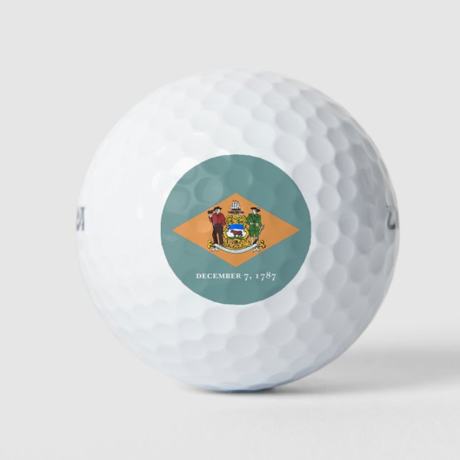 Wilson Golf Ball with flag of Delaware, USA (Front)