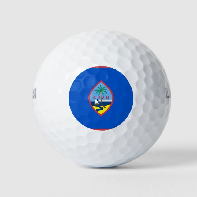 Wilson Golf Ball with flag of Guam, USA (Front)