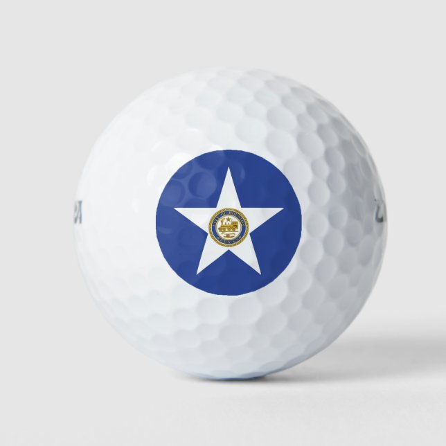 Wilson Golf Ball with flag of Houston (Front)