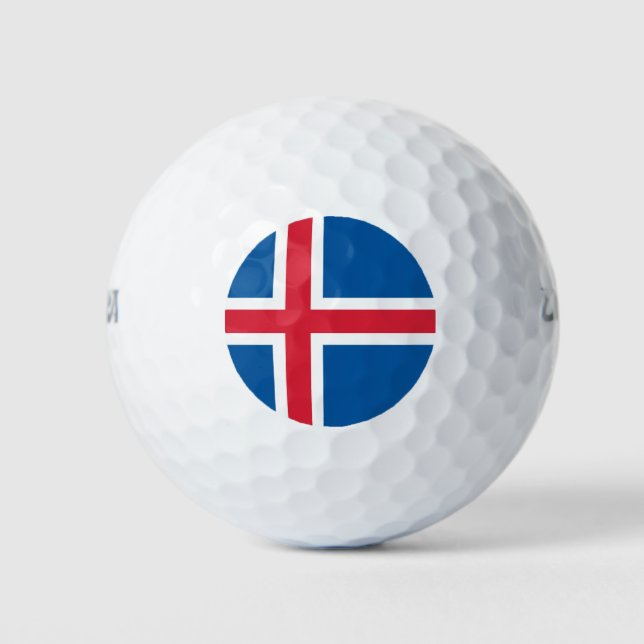 Wilson Golf Ball with flag of Iceland (Front)