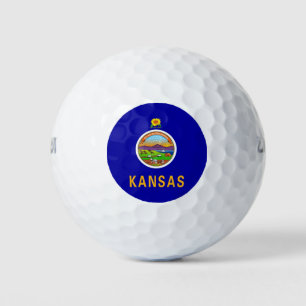 Wilson Golf Ball with flag of Kansas, USA