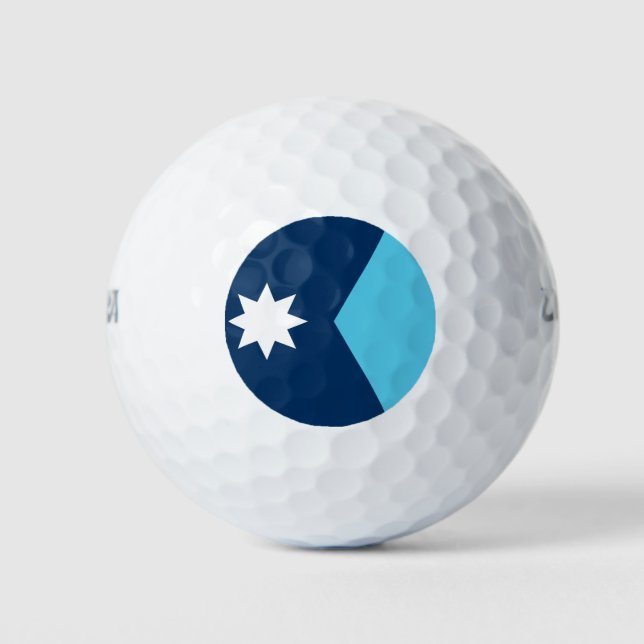 Wilson Golf Ball with flag of Minnesota, USA (Front)